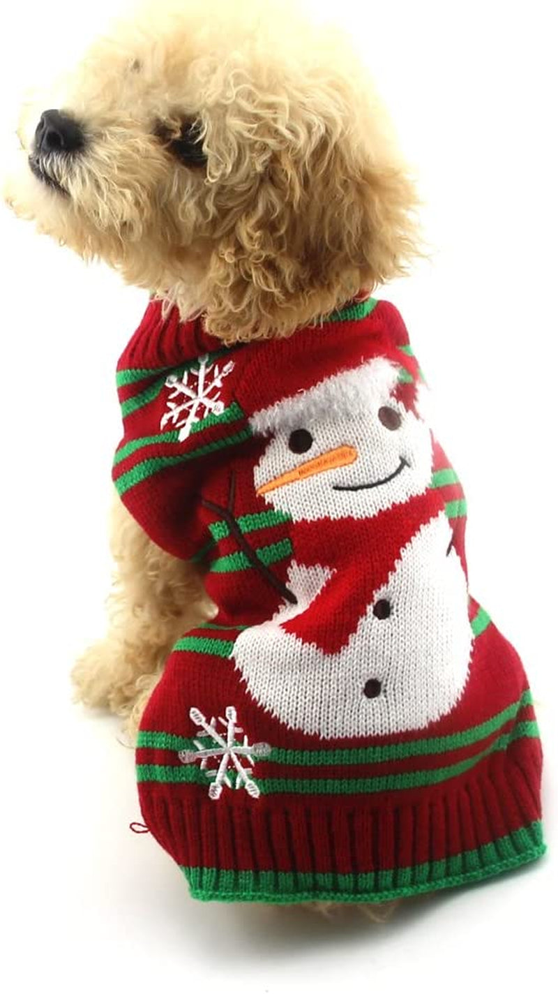 Dog Snowman Sweater - Holiday Sweater for Small Dogs and Cats (Snowman, XXL)
